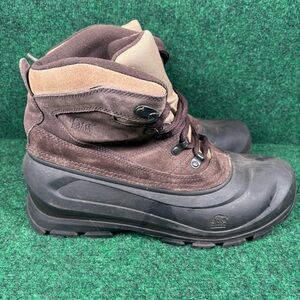 Sorel Cold Mountain Zip Boots Mens Size 11 Brown Gray Thinsulate Winter Snow